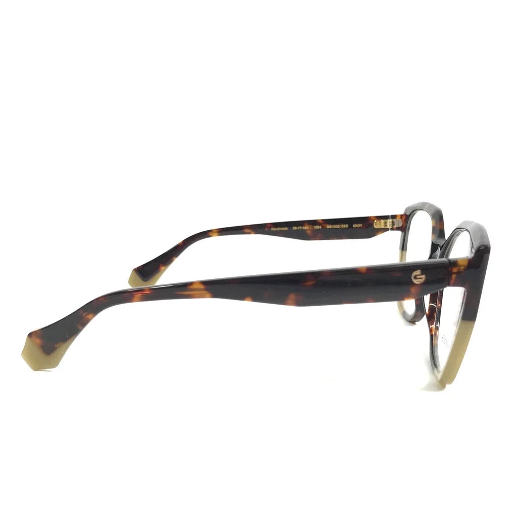 Gigi Studios Eyeglasses Frames ANDY GS1002/02O Brown Beige Cat Eye 56-17-140